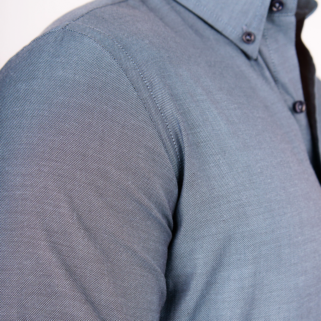 Camisa Azul Royal Oxford 100% Algodón Pima Slim Fit