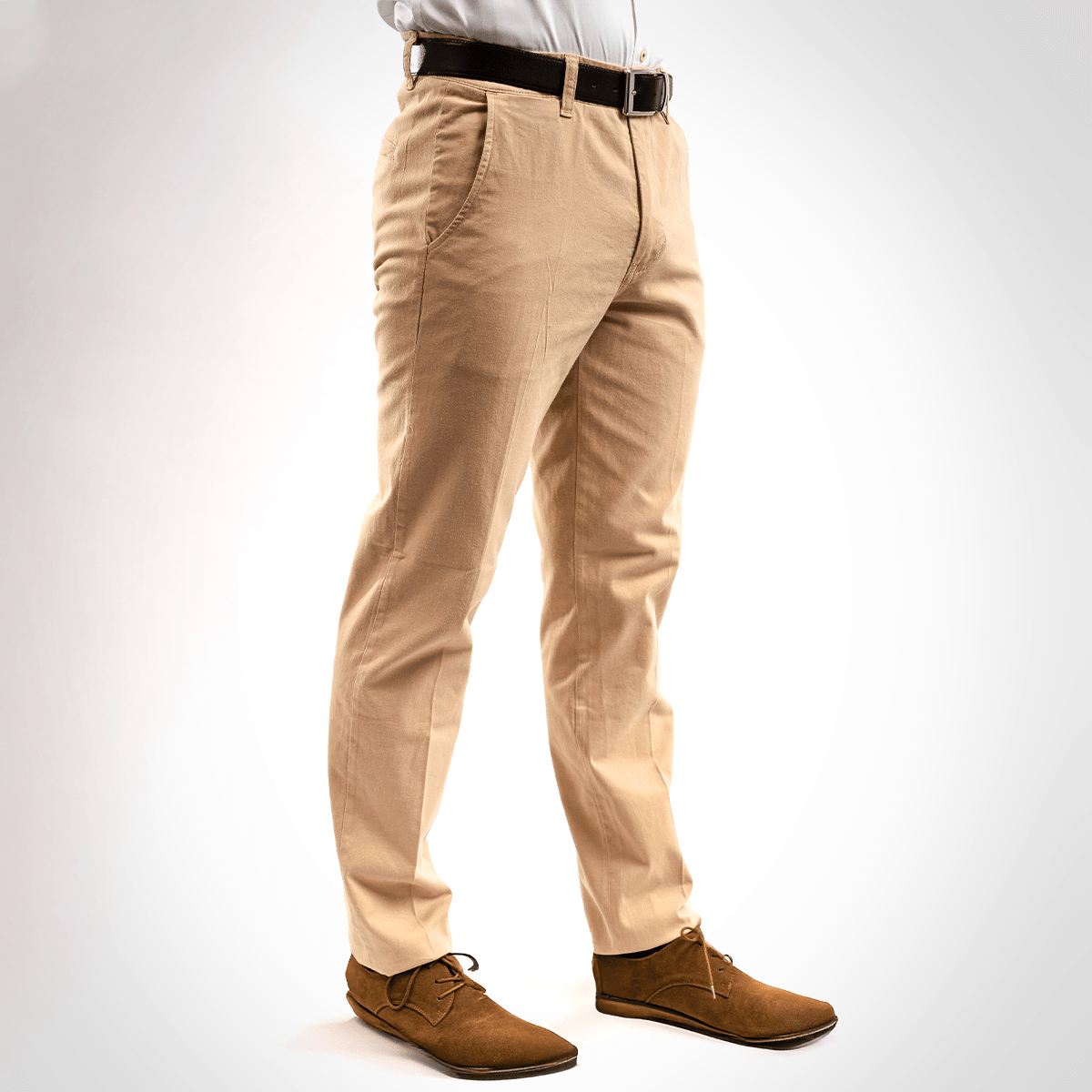 Pantalón Caqui Algodón Stretch Slim Fit - BARBADENS