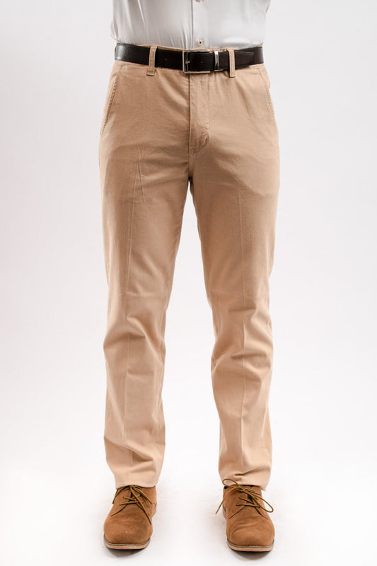 Pantalón Caqui Algodón Stretch Slim Fit - BARBADENS