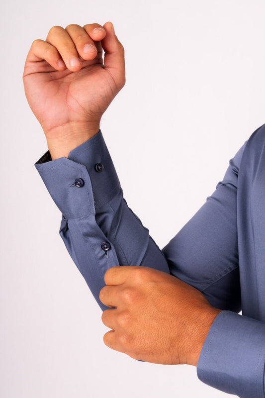 Preventa - Camisa Acero Stretch Slim Fit - BARBADENS