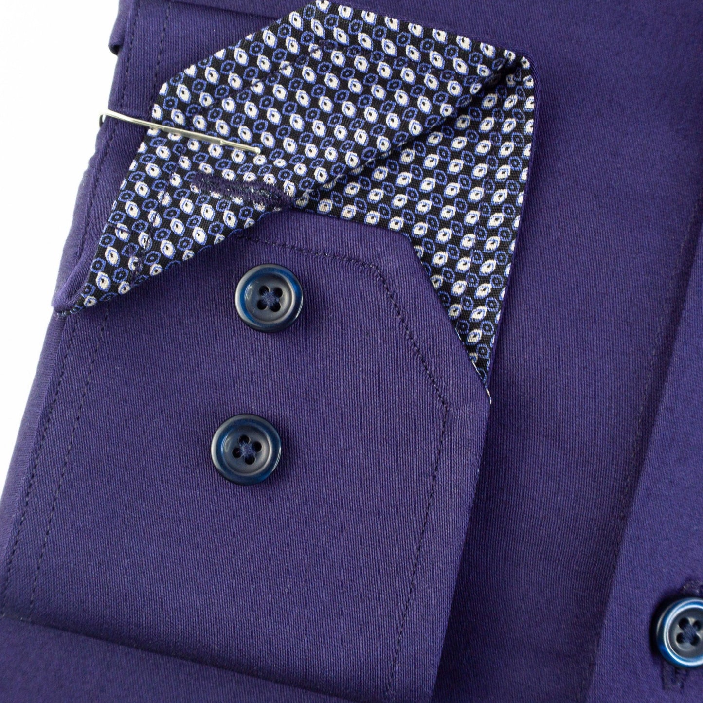 Preventa - Camisa Morada Algodón Stretch Slim Fit - BARBADENS