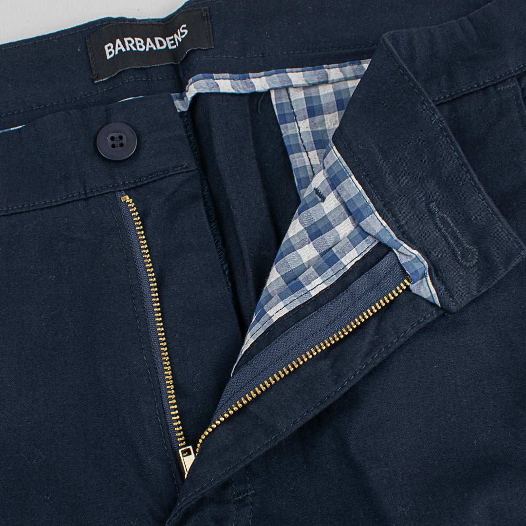 Pantalón Azul Marino Algodón Pima Slim Fit - BARBADENS