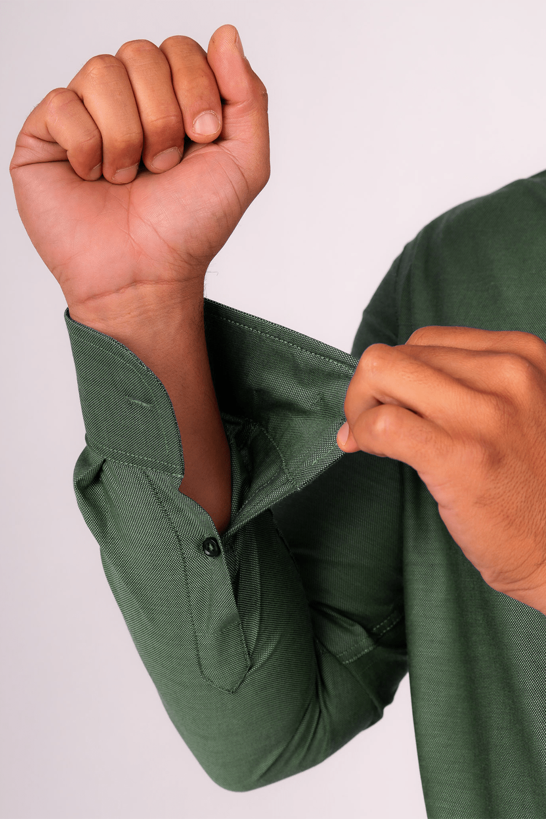 Preventa - Camisa Verde Oxford Algodón Stretch Slim Fit - BARBADENS