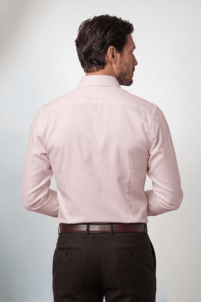 Preventa - Camisa Rosada Algodón Bambú Stretch Slim Fit - BARBADENS