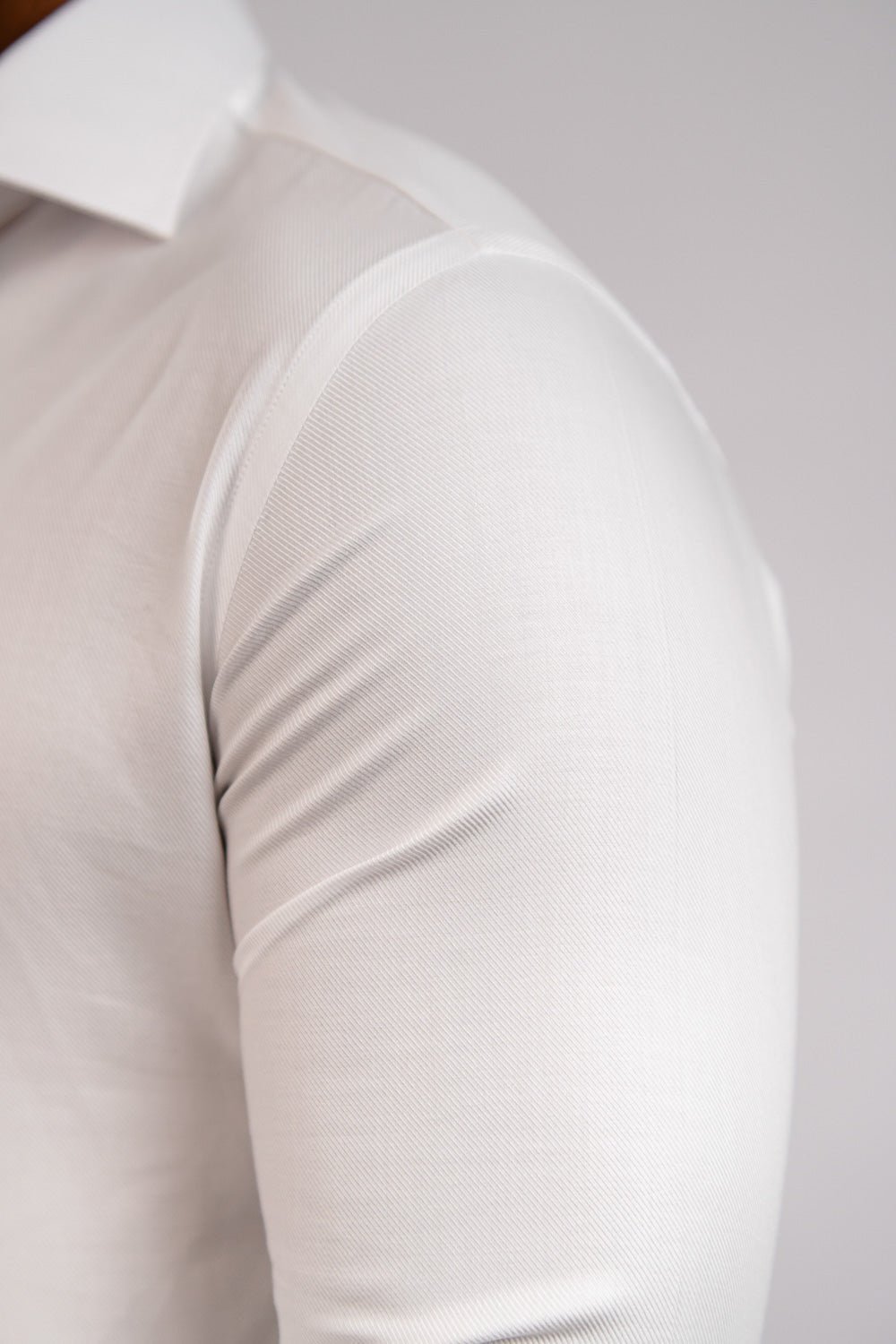 Camisa Blanca Pima Labrada Slim Fit - BARBADENS