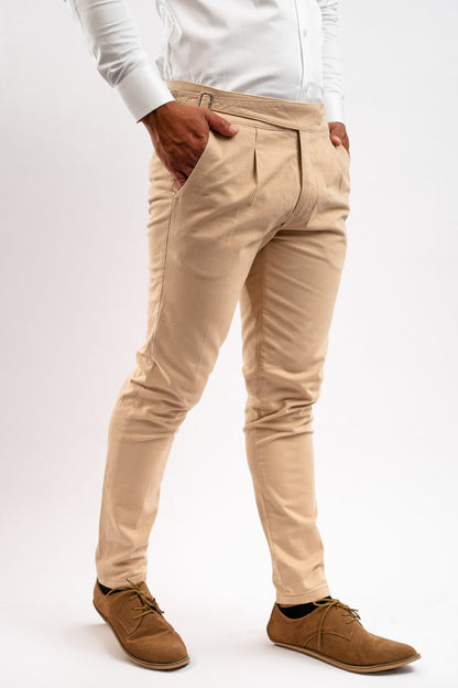 Pantalón Gurkha Caqui Algodón Stretch Slim Fit - BARBADENS