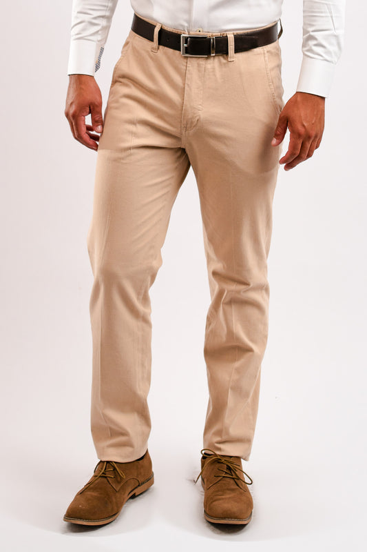 Pantalón Caqui Algodón Stretch Slim Fit