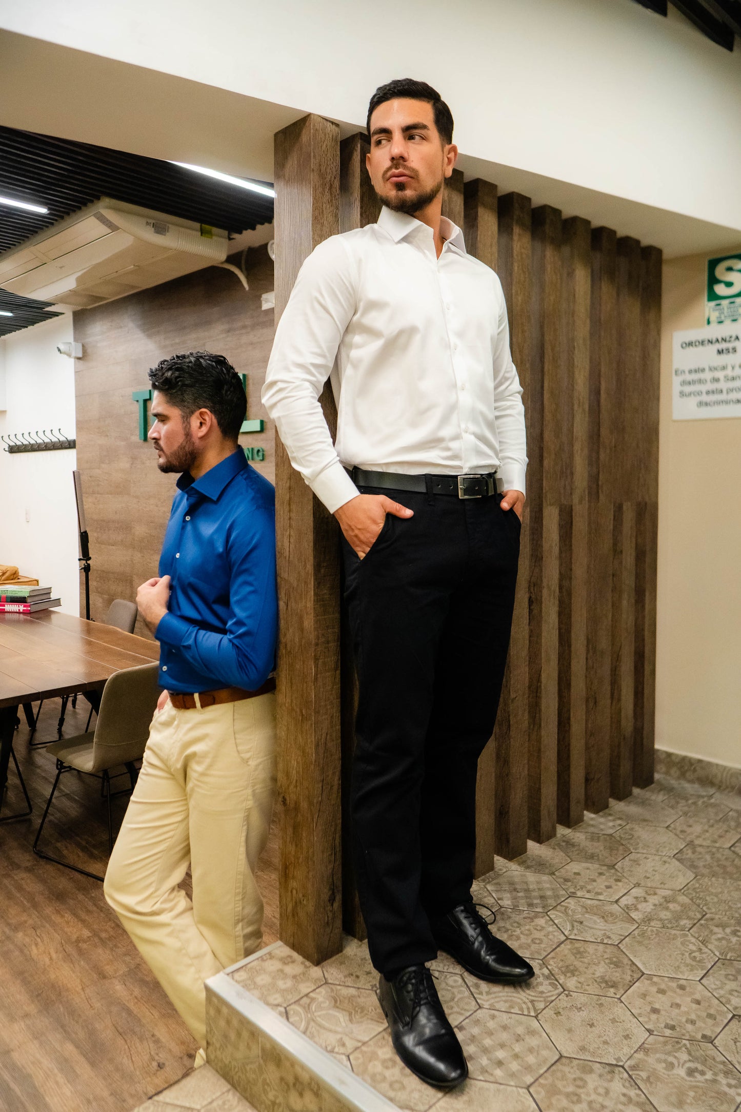 Preventa - Camisa Blanca Algodón Stretch Slim Fit