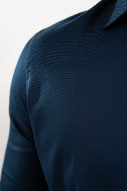 Preventa - Camisa Azul Marino Dobby 100% Pima