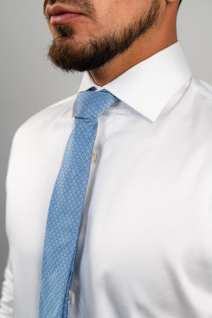 Preventa - Camisa Blanca Antifluido Algodón Pima Slim Fit - BARBADENS