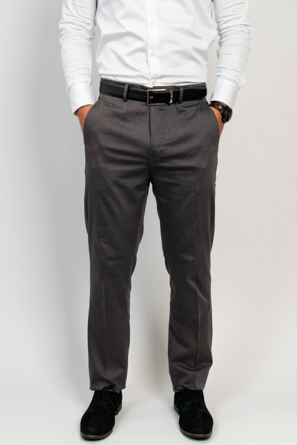 Pantalón Marrón Algodón Pima Slim Fit - BARBADENS