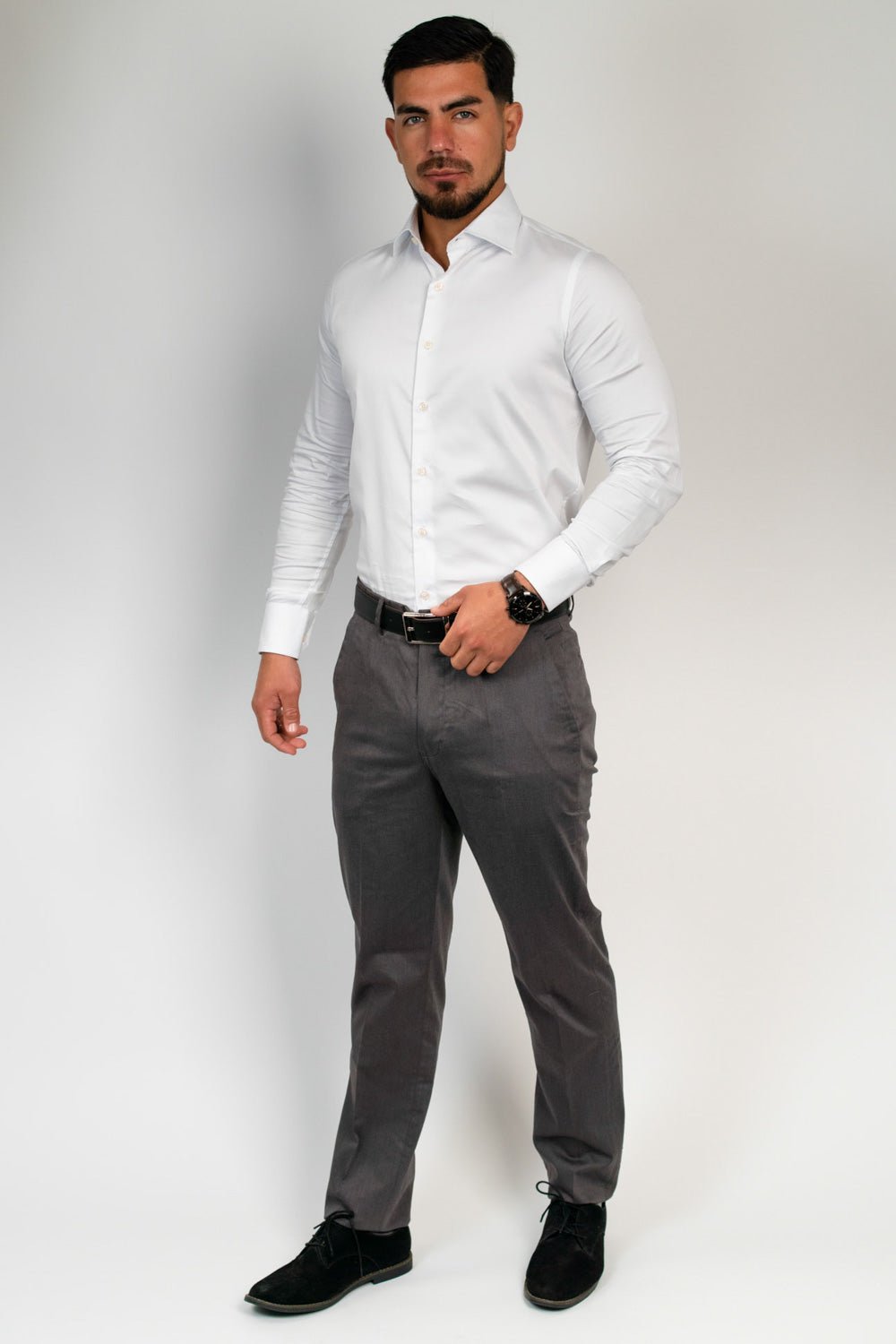 Pantalón Marrón Algodón Pima Slim Fit - BARBADENS