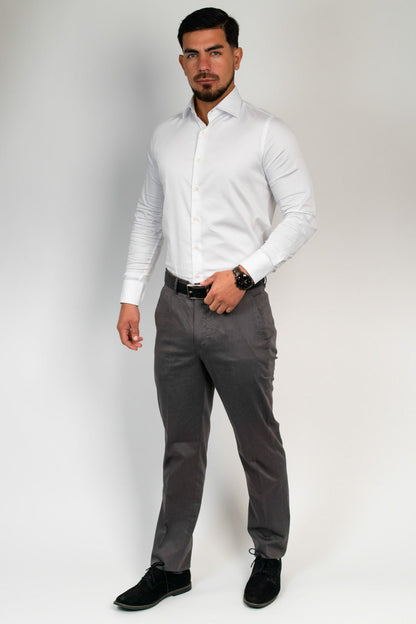 Pantalón Marrón Algodón Pima Slim Fit - BARBADENS