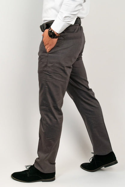 Pantalón Marrón Algodón Pima Slim Fit - BARBADENS