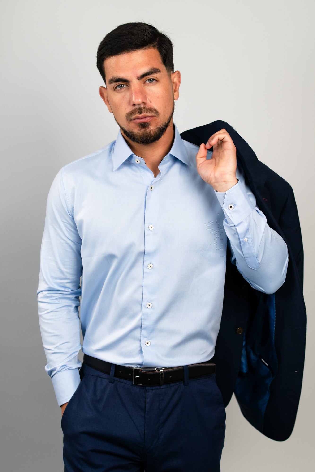Camisa Azurro Royal Oxford 100% Algodón Pima