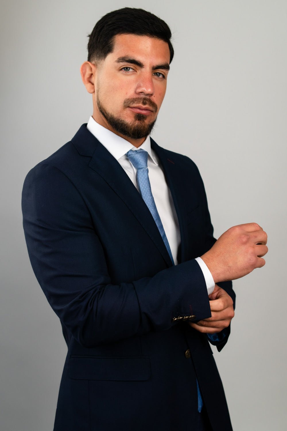 Camisa Blanca Contraste Algodón Stretch Slim Fit - BARBADENS