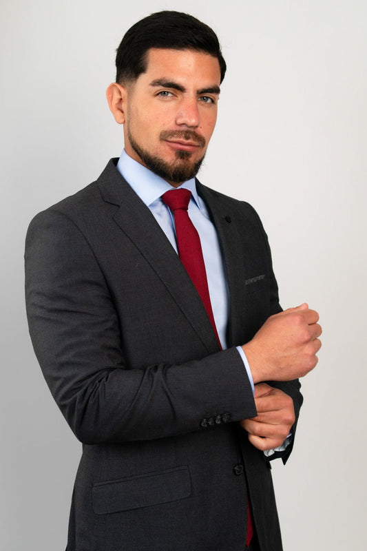 Preventa - Camisa Celeste Algodón Stretch Slim Fit - BARBADENS