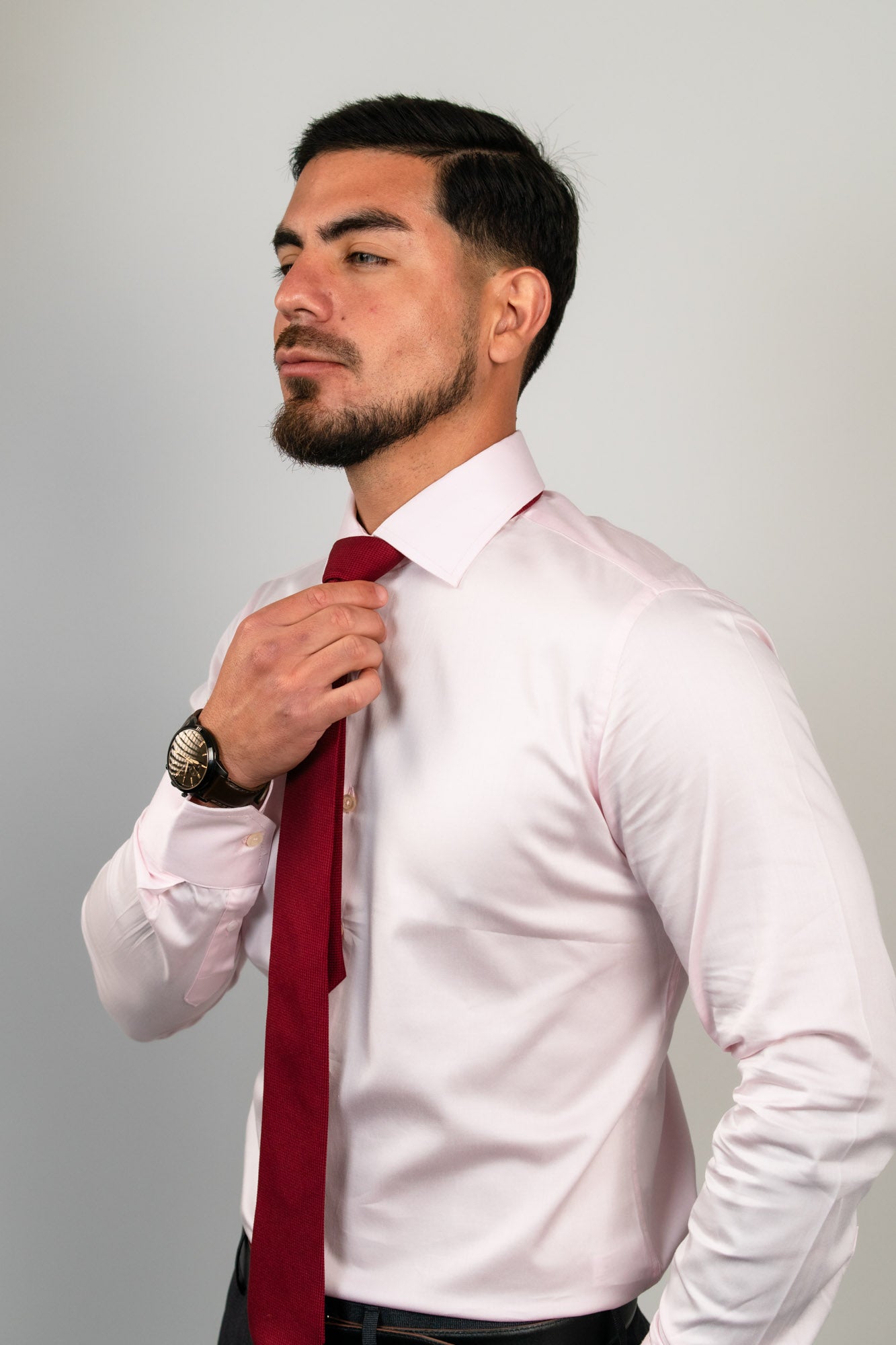 Camisa Rosada Algodón Stretch Slim Fit - BARBADENS