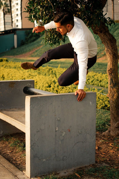 Preventa - Camisa Blanca Algodón Stretch Slim Fit - BARBADENS