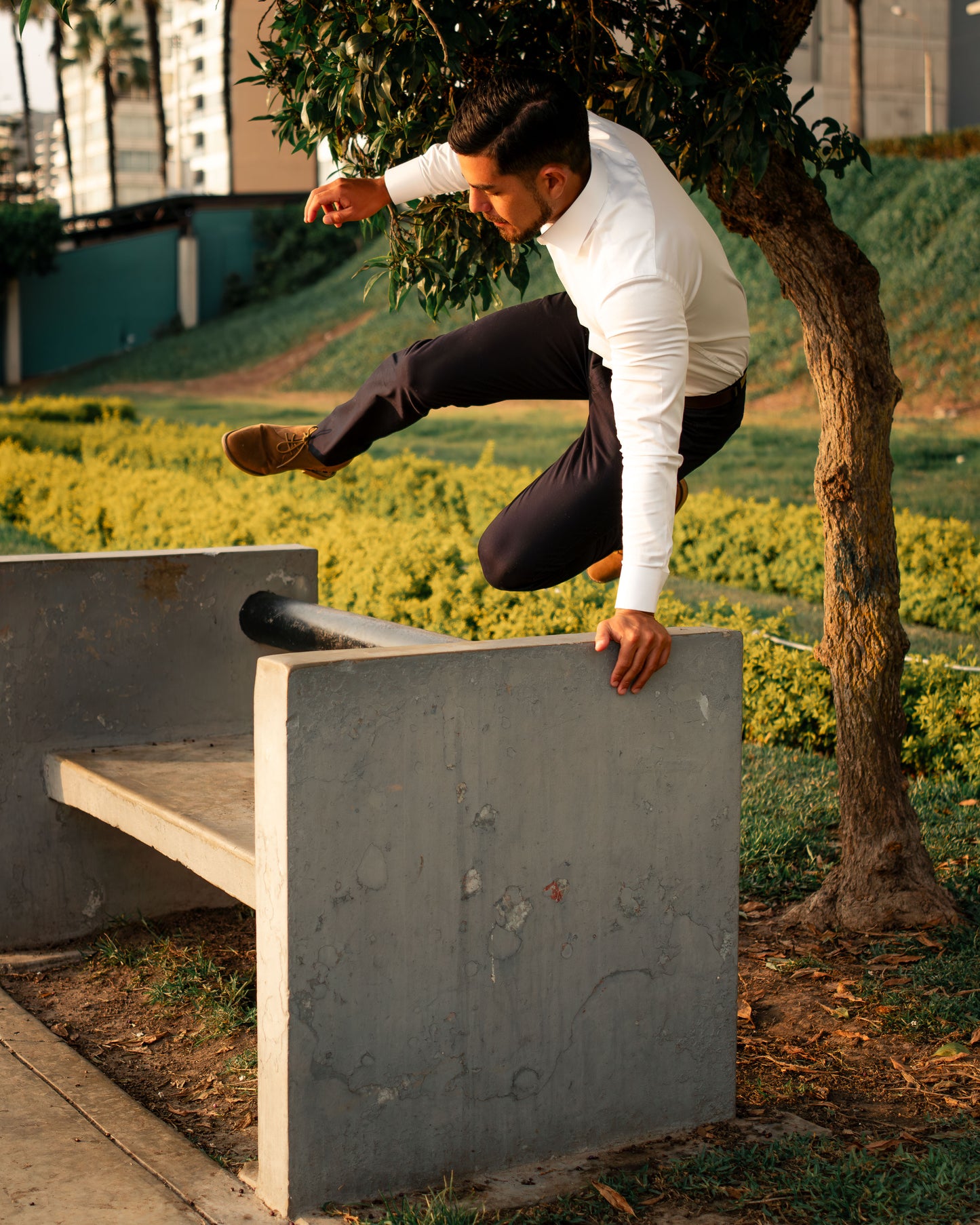 Preventa - Camisa Blanca Algodón Stretch Slim Fit