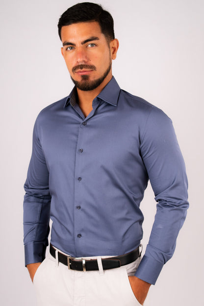 Preventa - Camisa Acero Stretch Slim Fit - BARBADENS