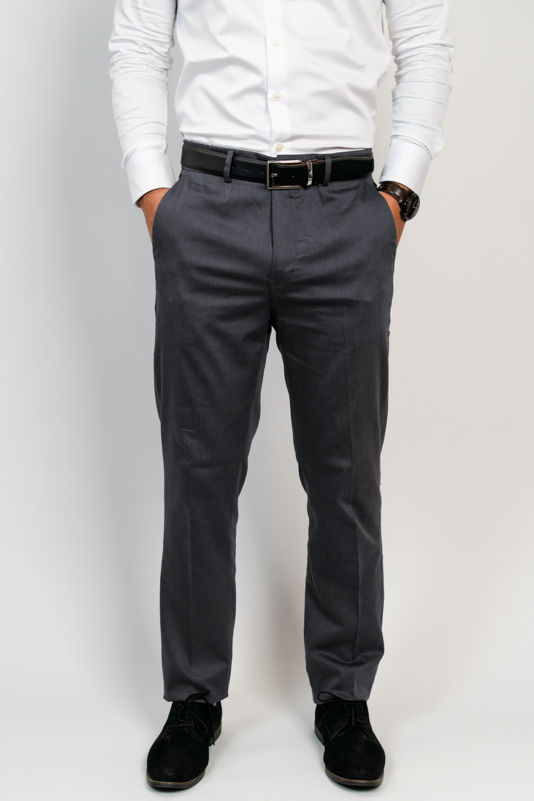 Pantalón Acero Algodón Stretch Slim Fit