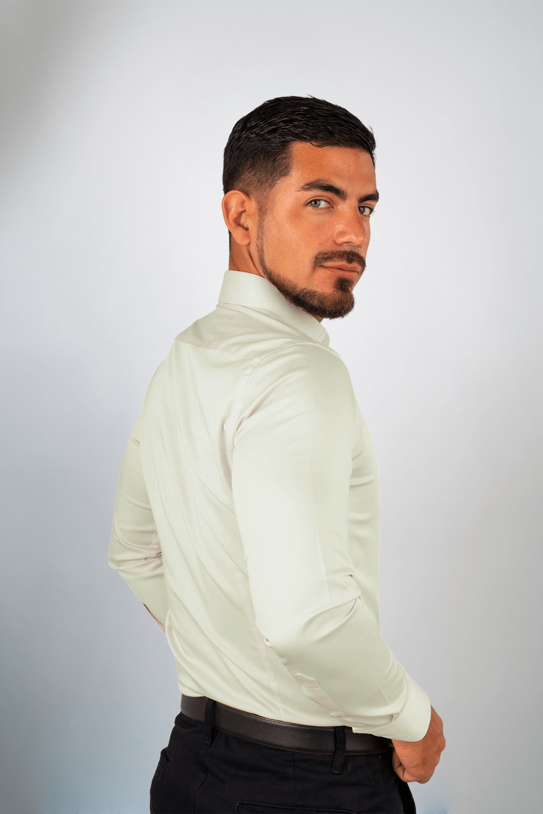 Preventa - Camisa Perla Algodón Stretch Slim Fit - BARBADENS
