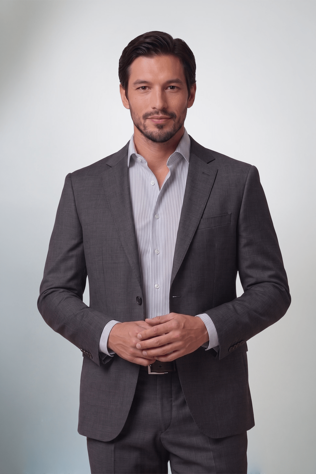 Preventa - Camisa Blanca Contraste Bambú Algodón Stretch Regular Fit - BARBADENS