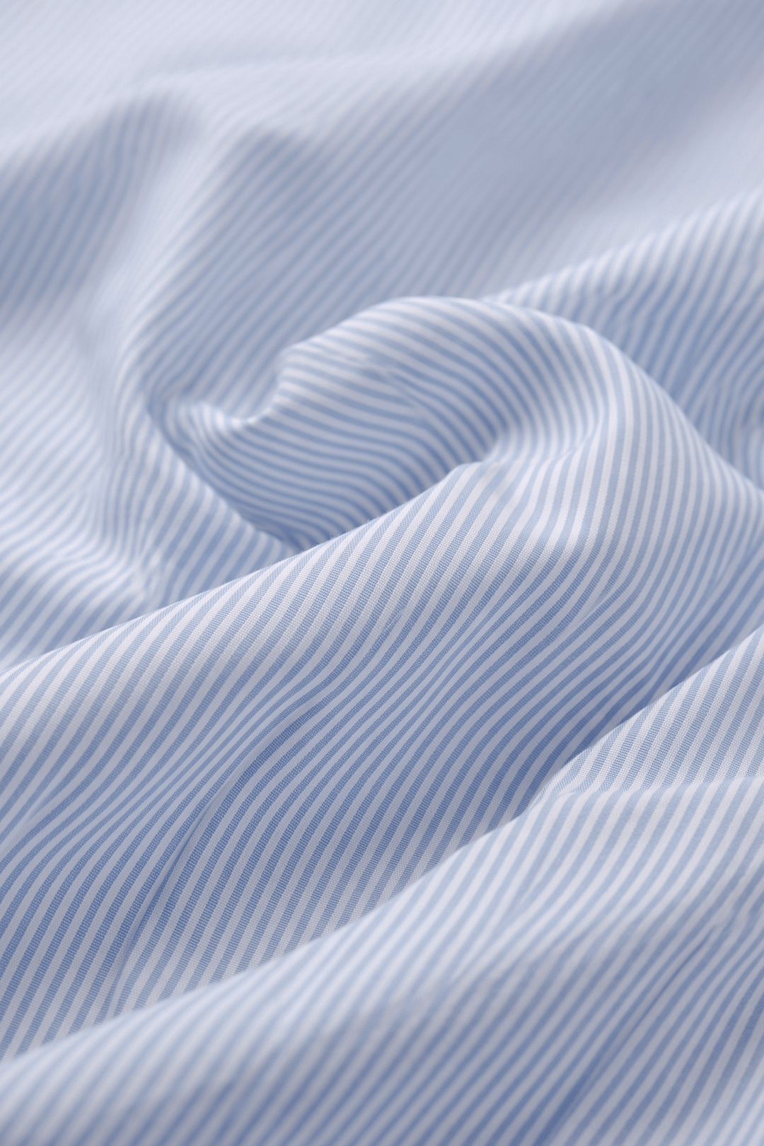 Preventa - Camisa Rayas Celeste Manga Corta Algodón Bambú Slim Fit - BARBADENS