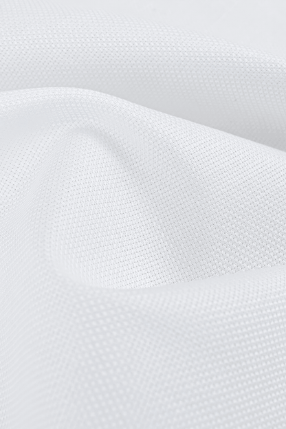 Preventa - Camisa Blanca Contraste Bambú Algodón Stretch Regular Fit - BARBADENS