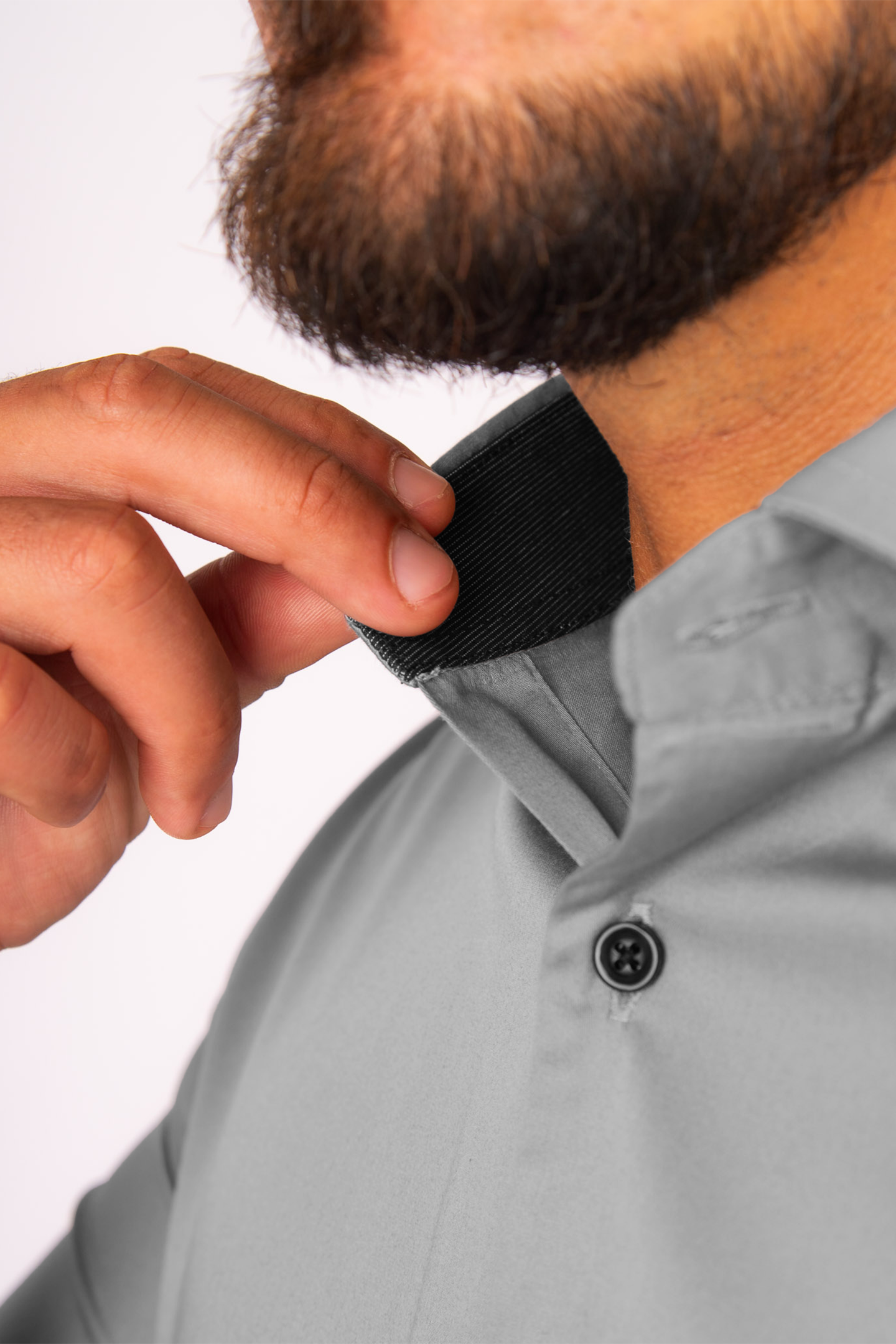 Preventa - Camisa Gris Algodón Strech Slim Fit