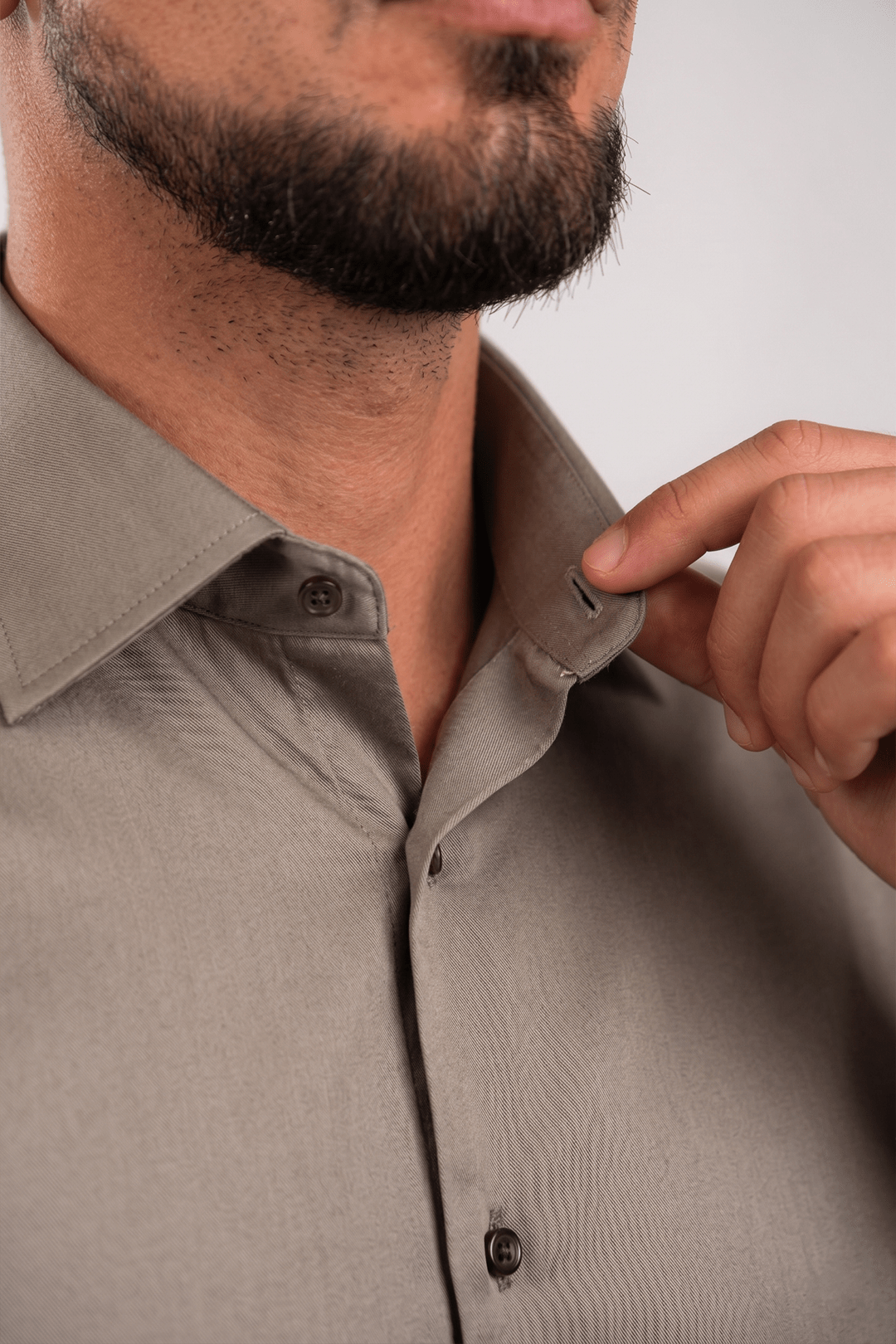 Preventa - Camisa Latte Algodón Stretch Slim Fit