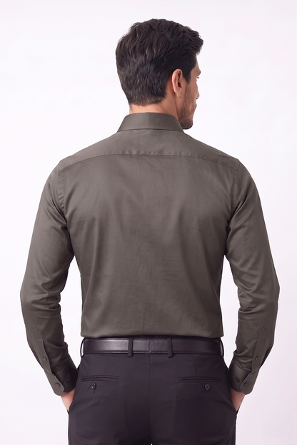 Preventa - Camisa Mocca Algodón Stretch Slim Fit