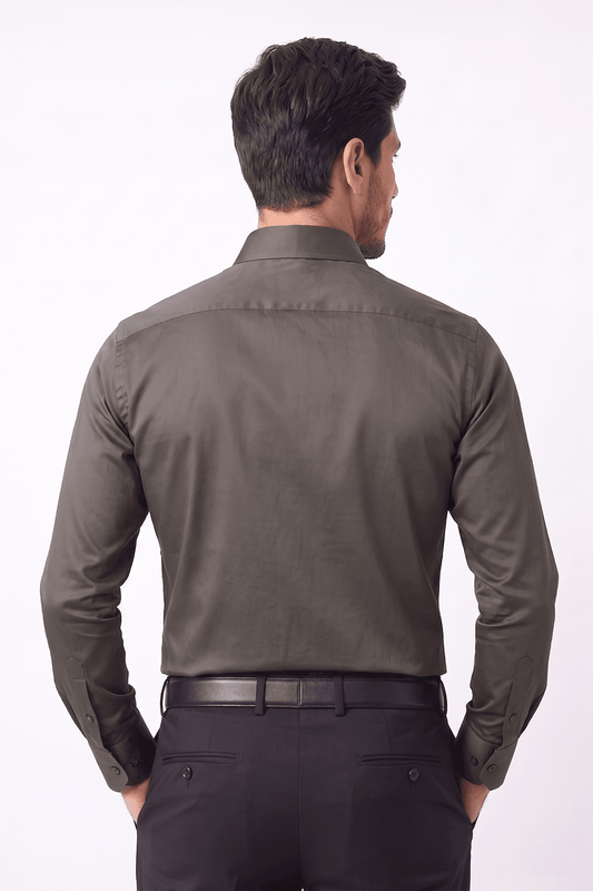 Preventa - Camisa Mocca Algodón Stretch Slim Fit - BARBADENS