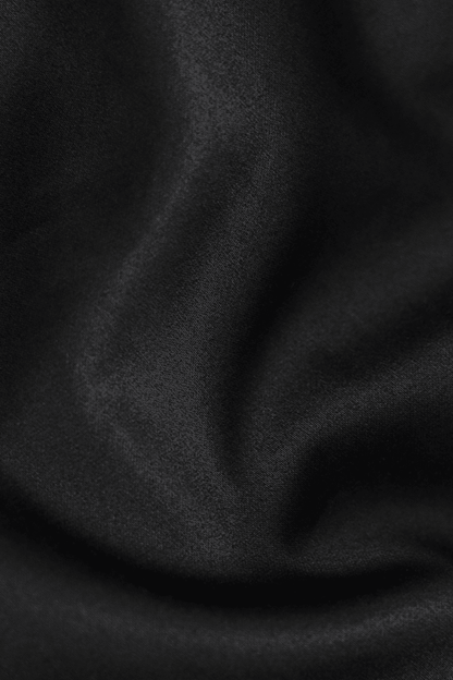 Preventa - Camisa Negra Algodón Stretch Regular Fit - BARBADENS