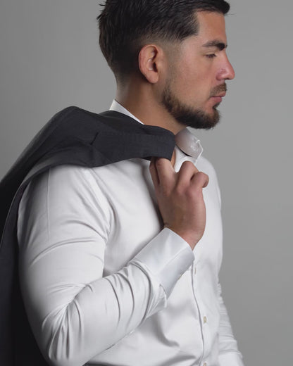 Camisa Blanca Algodón Stretch Slim Fit